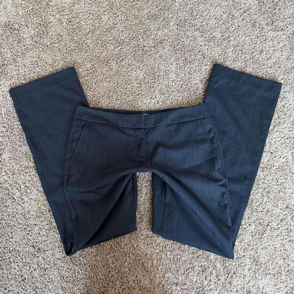 New York & Co Blue Wide Leg Pinstripe Trouser Pants